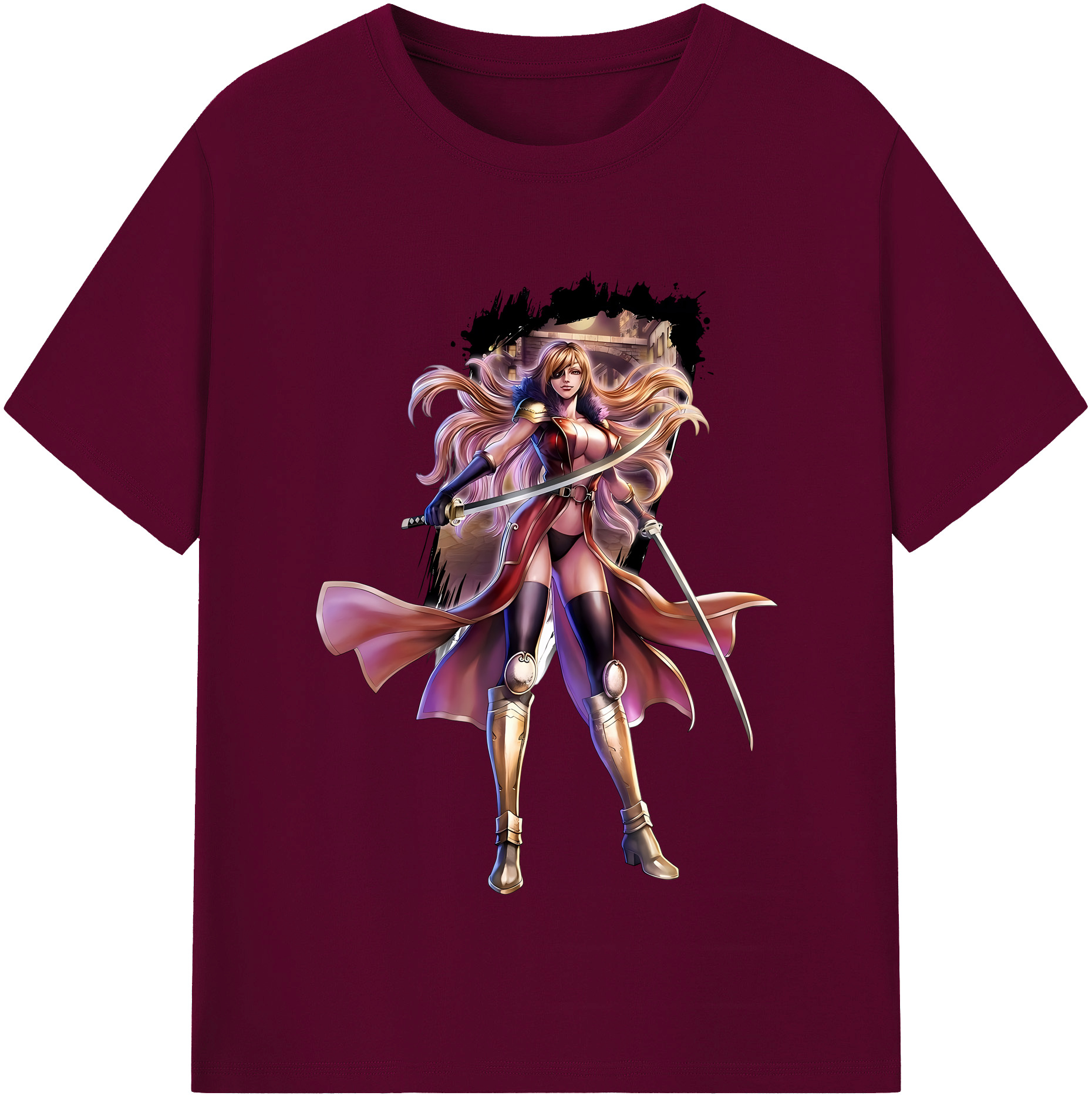 （画像用） 北斗の拳 Fist of the North Star レディースカジュアルプリントTシャツ（綿100％）